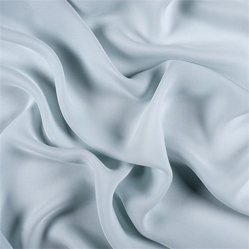 Runway Silks Pale Blue Silk Double Georgette Fabric - Reorderable