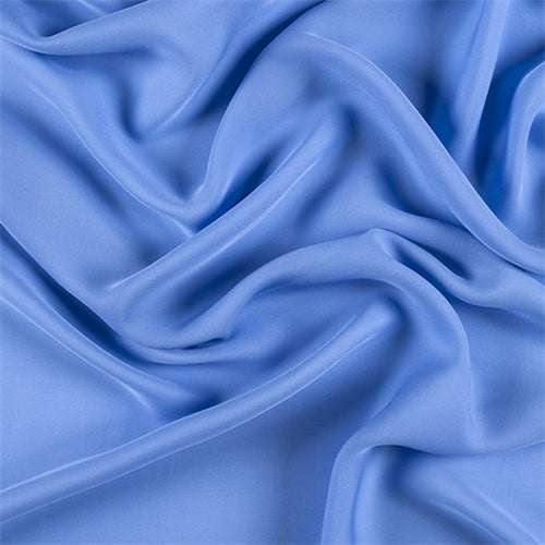 Runway Silks Periwinkle Silk Double Georgette Fabric - Reorderable