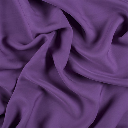 Runway Silks Violet Silk Double Georgette Fabric - Reorderable