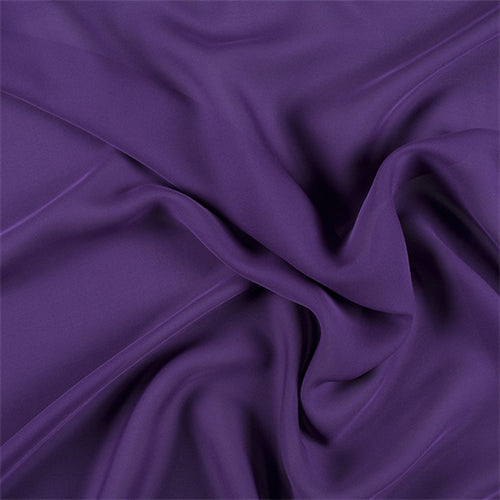 Runway Silks Purple Silk Double Georgette Fabric - Reorderable