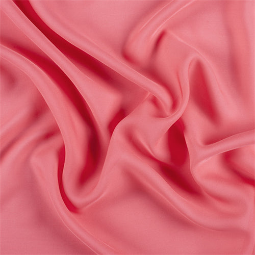 Runway Silks Coral Silk Double Georgette Fabric - Reorderable