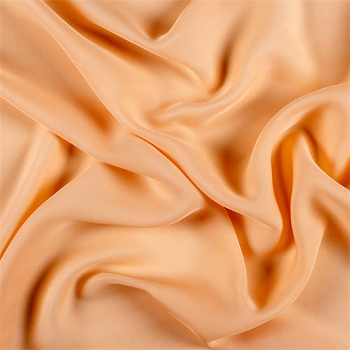 Runway Silks Peach Silk Double Georgette Fabric - Reorderable