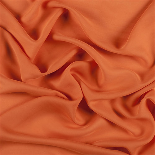 Runway Silks Orange Silk Double Georgette Fabric - Reorderable