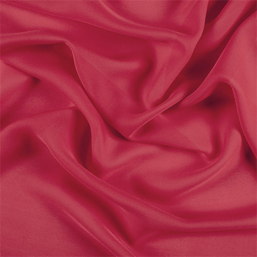 Runway Silks Bright Red Silk Double Georgette Fabric - Reorderable