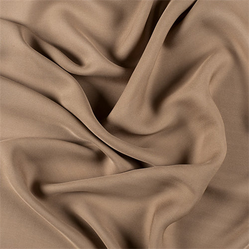 Runway Silks Mocha Silk Double Georgette Fabric - Reorderable