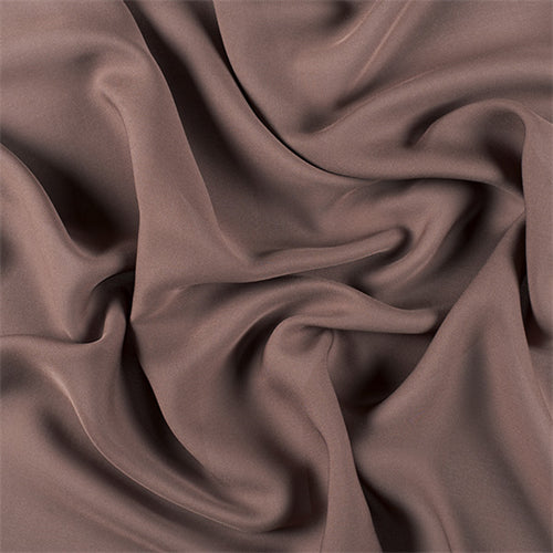 Runway Silks Dark Taupe Silk Double Georgette Fabric - Reorderable