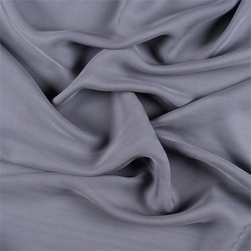 Runway Silks Gray Silk Double Georgette Fabric - Reorderable