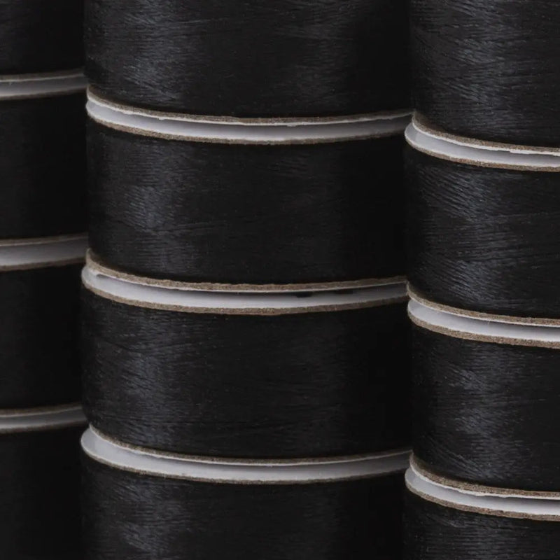 Super Bobs Poly #625 Black (M-Style) 12 pack pre-wound bobbins