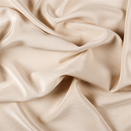 Runway Silks Pale Peach 4 Ply Silk Crepe Fabric - Reorderable