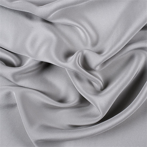 Runway Silks Light Gray 4 Ply Silk Crepe Fabric - Reorderable