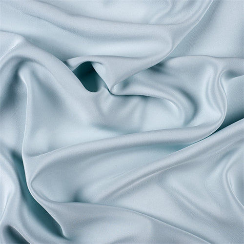 Runway Silks Pale Blue 4 Ply Silk Crepe Fabric - Reorderable