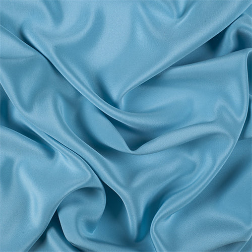 Runway Silks Aqua 4 Ply Silk Crepe Fabric - Reorderable