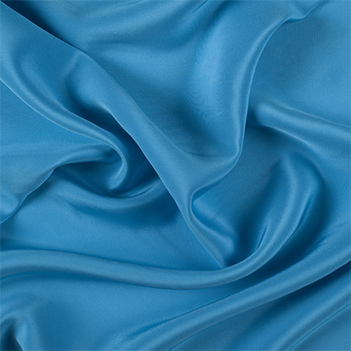 Runway Silks Turquoise 4 Ply Silk Crepe Fabric - Reorderable