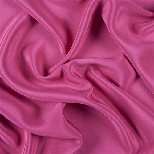 Runway Silks Fuschia 4 Ply Silk Crepe Fabric - Reorderable