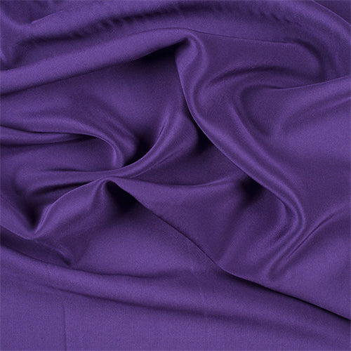 Runway Silks Purple 4 Ply Silk Crepe Fabric - Reorderable