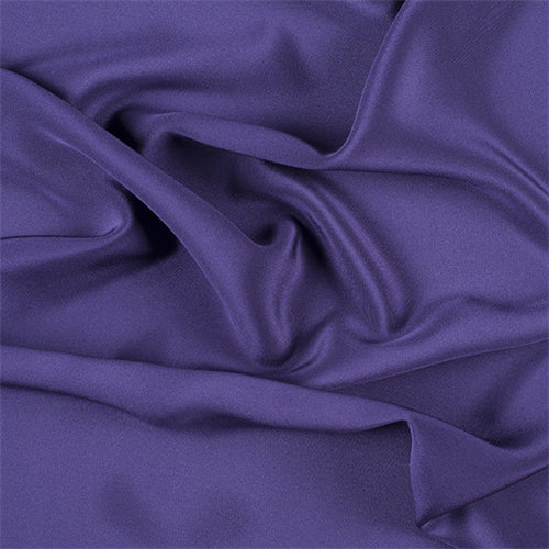 Runway Silks Dark Purple 4 Ply Silk Crepe Fabric - Reorderable