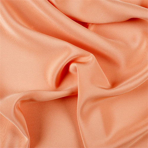 Runway Silks Light Orange 4 Ply Silk Crepe Fabric - Reorderable