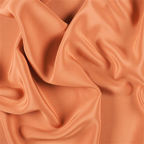 Runway Silks Orange 4 Ply Silk Crepe Fabric - Reorderable