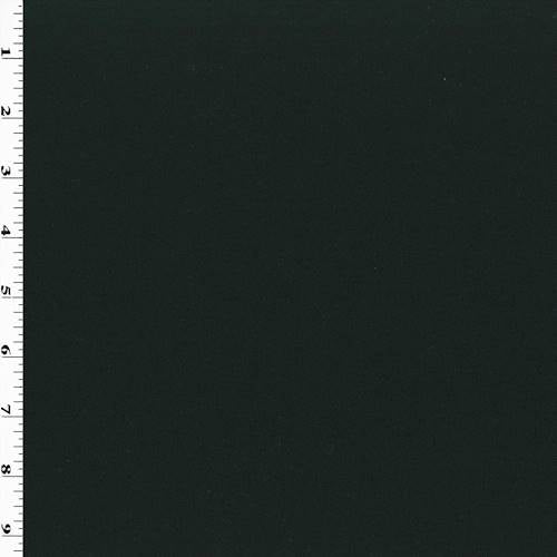 1 3/8 YD PC-Pitch Black Wool Blend Twill Shirting Fabric