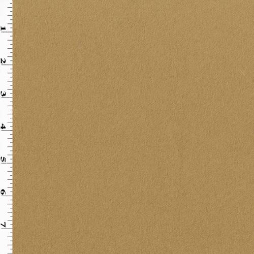 1 1/2 YD PC-Tanned Beige Melton Wool Twill Jacketing Fabric