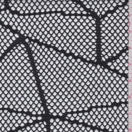 2 YD PC-Pearl White/Black Mesh Activewear Fabric