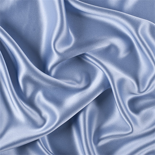 Runway Silks Sky Blue Silk Crepe Back Satin Fabric - Reorderable