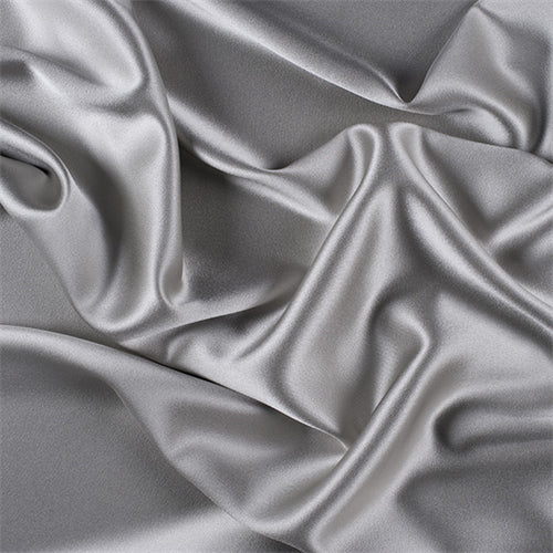 Runway Silks Light Gray Silk Crepe Back Satin Fabric - Reorderable