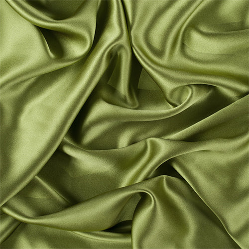 Runway Silks Apple Green Silk Crepe Back Satin Fabric - Reorderable