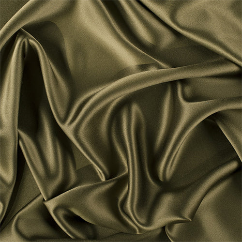 Runway Silks Moss Green Silk Crepe Back Satin Fabric - Reorderable