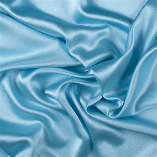 Runway Silks Aqua Silk Crepe Back Satin Fabric - Reorderable