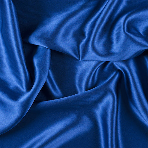 Runway Silks Blue Silk Crepe Back Satin Fabric - Reorderable