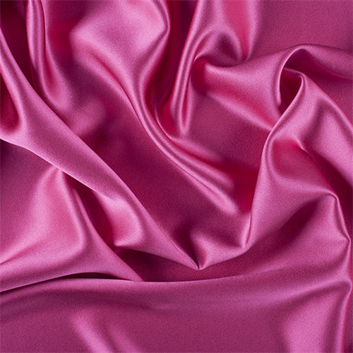 Runway Silks Fuschia Silk Crepe Back Satin Fabric - Reorderable