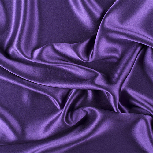 Runway Silks Purple Silk Crepe Back Satin Fabric - Reorderable