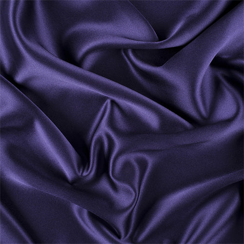 Runway Silks Dark Purple Silk Crepe Back Satin Fabric - Reorderable