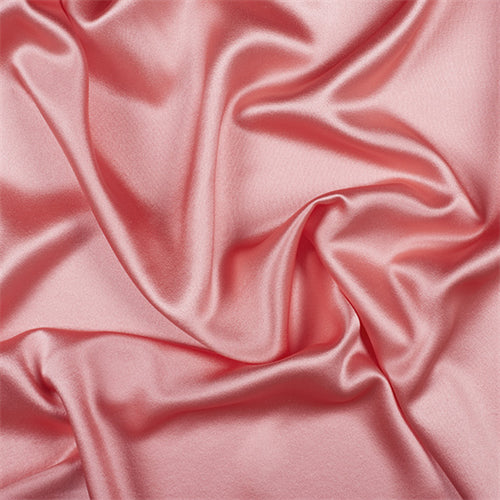 Runway Silks Coral Orange Silk Crepe Back Satin Fabric - Reorderable