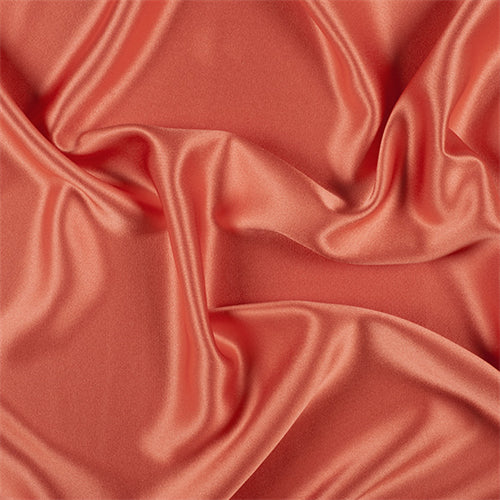 Runway Silks Tangerine Silk Crepe Back Satin Fabric - Reorderable