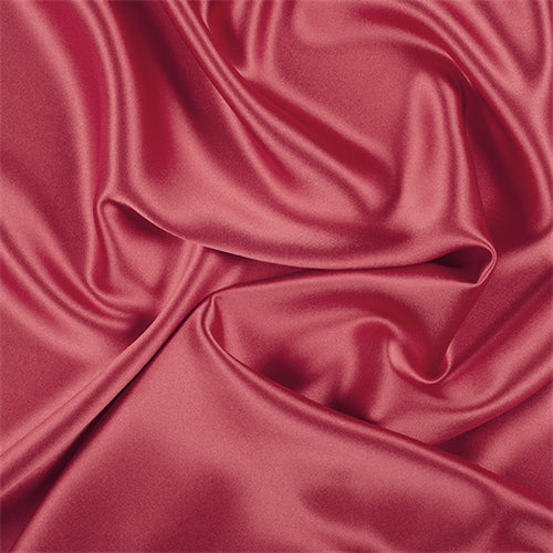 Runway Silks Bright Red Silk Crepe Back Satin Fabric - Reorderable