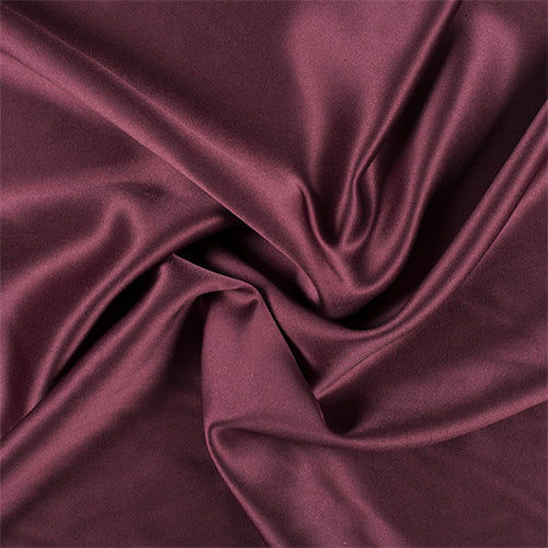 Runway Silks Burgundy Silk Crepe Back Satin Fabric - Reorderable