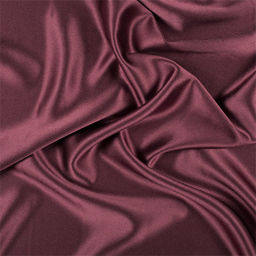 Runway Silks Dark Brick Red Silk Crepe Back Satin Fabric - Reorderable