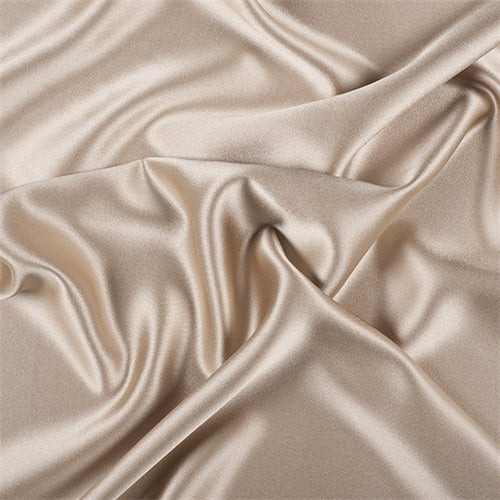 Runway Silks Golden Tan Silk Crepe Back Satin Fabric - Reorderable