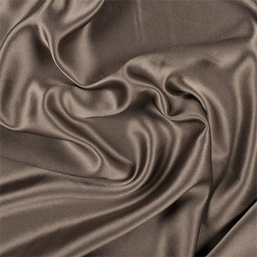 Runway Silks Olive Brown Silk Crepe Back Satin Fabric - Reorderable