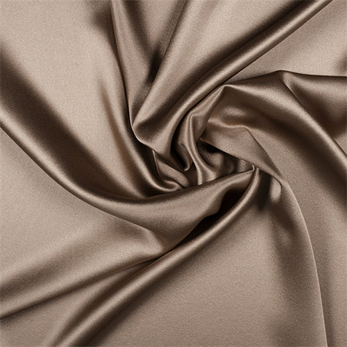 Runway Silks Mocha Silk Crepe Back Satin Fabric - Reorderable
