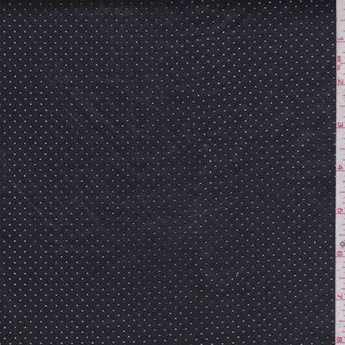 Black Pin Dot Faux Leather Fabric