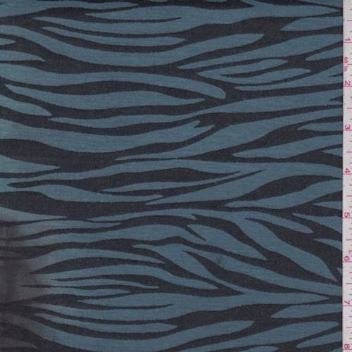 1 1/4 YD PC-Ice/Black Zebra Stripe Twill Jacquard Fabric