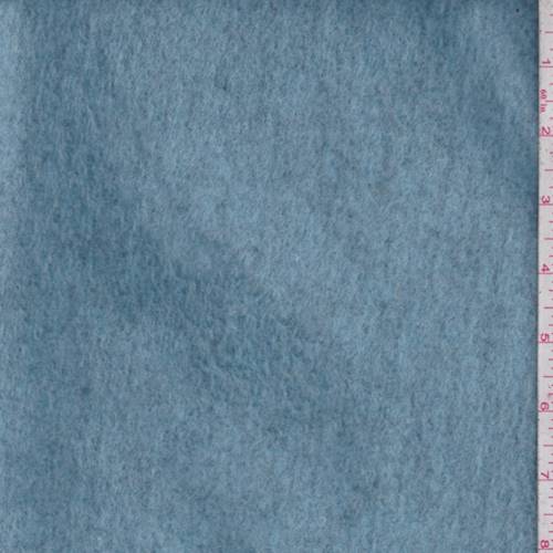 Harbor Blue Wool Blend Fleece Knit Fabric