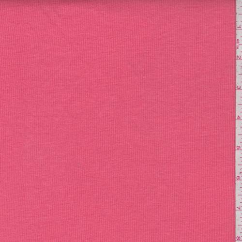 Coral Mini Rib Knit Fabric