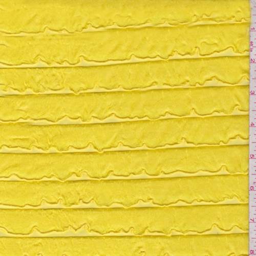 Bright Yellow Ruffle Knit Fabric