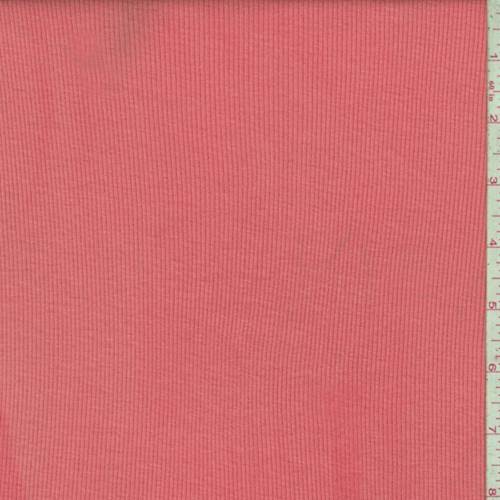 Coral Mini Rib Knit Fabric