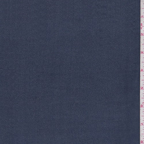 Carbon Blue Mini Grid Silk Chiffon Fabric