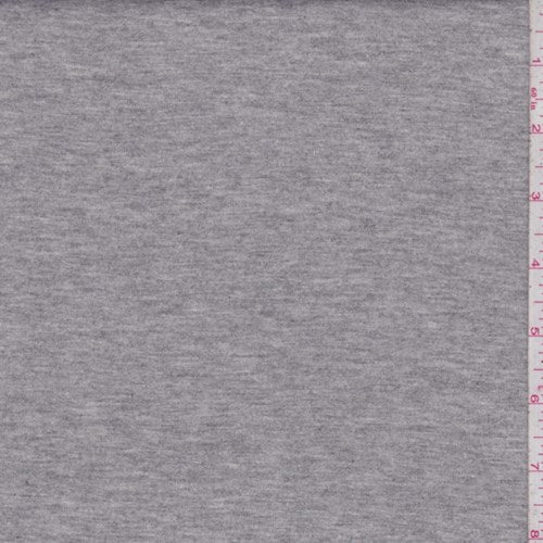 Dark Heather Grey Jersey Knit Fabric